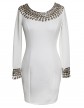 Rochie Alba cu Aplicatii  LC22591